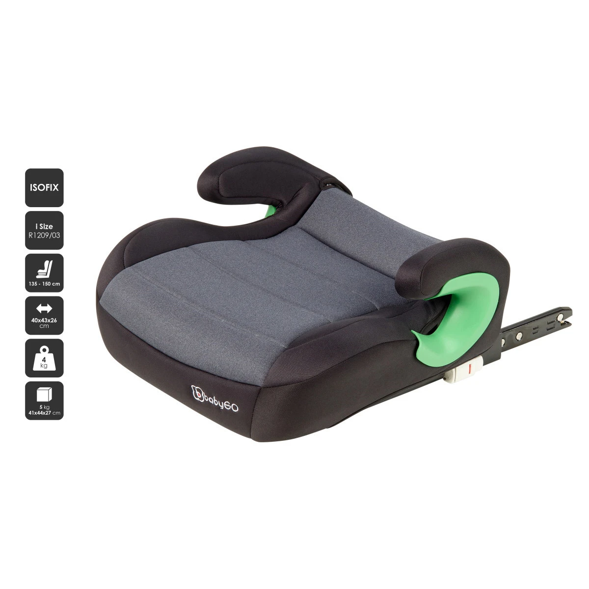 Babygo Bursa III Grey I-Size Booster Zitverhoger 22-36 Kg 3572 4 Babygo Bursa III Grey I-Size Booster Zitverhoger 22-36 Kg 3572 - Afbeelding 2