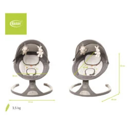 4Baby Rock 'n Relax XXIII Grey Swing Babyschommel -Dirkje || Jollein || bébé-jou Verkoopwinkel 4baby rock n relax xxiii grey swing babyschommel 14