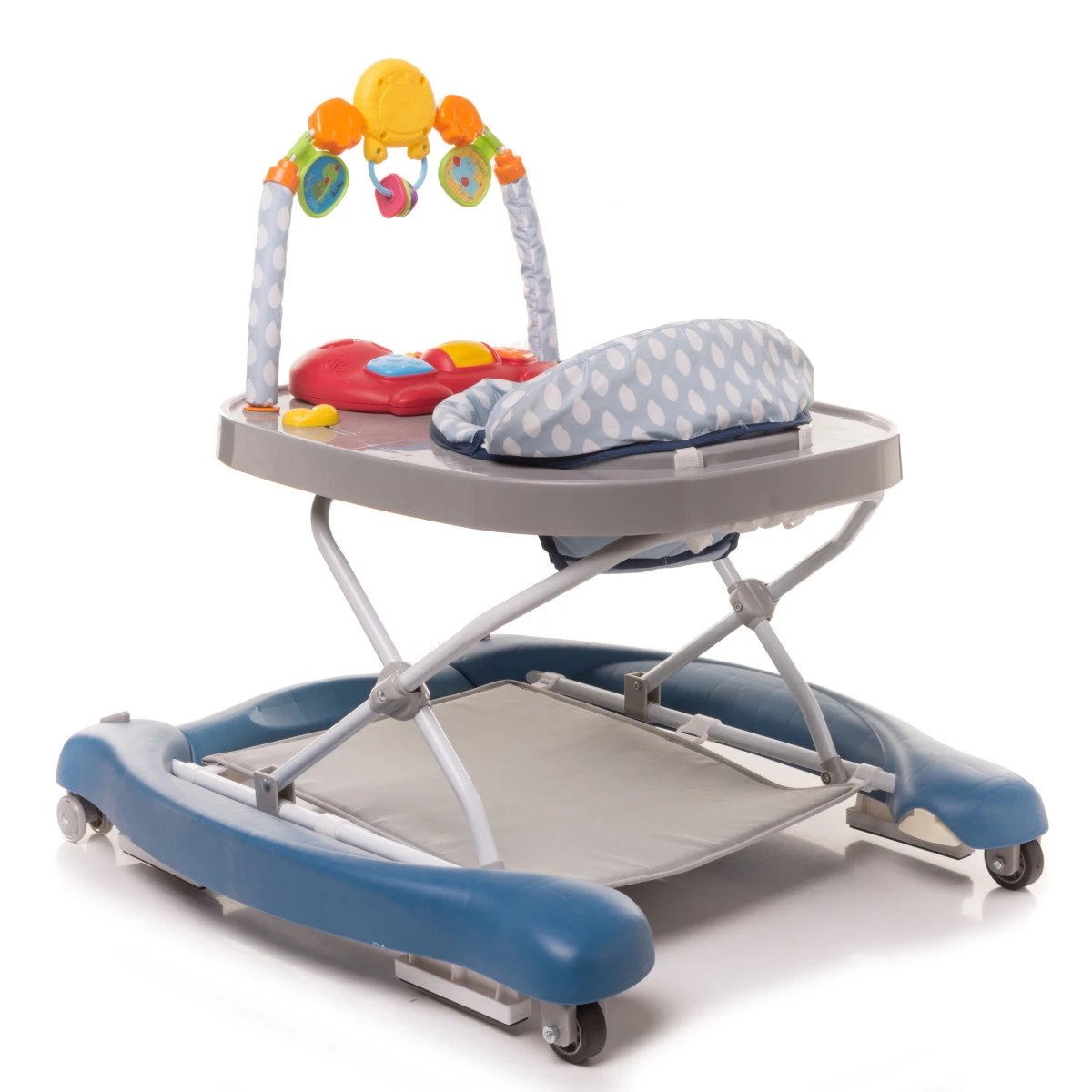 4Baby Swing'n Push Blue 3- In-1 Loopstoel Met Schommelfunctie 5 4Baby Swing'n Push Blue 3- In-1 Loopstoel Met Schommelfunctie - Afbeelding 3