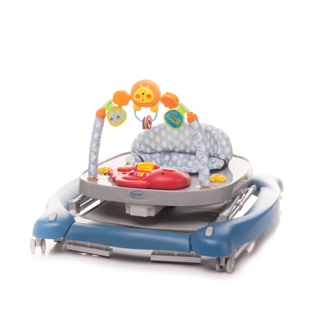 4Baby Swing'n Push Blue 3- In-1 Loopstoel Met Schommelfunctie 8 4Baby Swing'n Push Blue 3- In-1 Loopstoel Met Schommelfunctie - Afbeelding 6