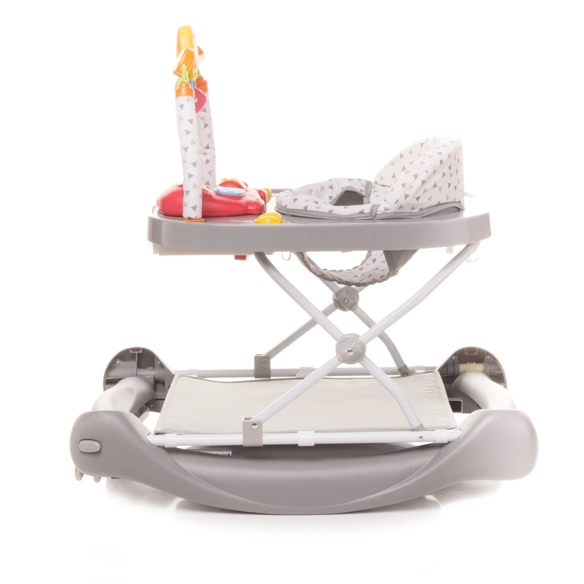 4Baby Swing'n Push Grey 3- In-1 Loopstoel Met Schommelfunctie - Afbeelding 5