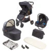 Babygo Style Black Rose 3-in-1 Kinderwagen Incl. Autostoel 6321 -Dirkje || Jollein || bébé-jou Verkoopwinkel 6321 style3in1 blackrose 2 babygo 1