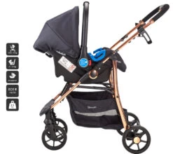Babygo Style Black Rose 3-in-1 Kinderwagen Incl. Autostoel 6321 -Dirkje || Jollein || bébé-jou Verkoopwinkel 6321 style3in1 blackrose 8 babygo
