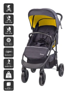 Babygo Style Mustard 3-in-1 Kinderwagen Incl. Autostoel 6322 -Dirkje || Jollein || bébé-jou Verkoopwinkel 6322 style3in1 mustard 4 babygo