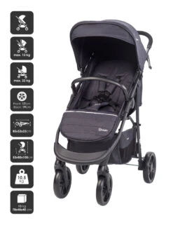 Babygo Style Black 3-in-1 Kinderwagen Incl. Autostoel 6323 -Dirkje || Jollein || bébé-jou Verkoopwinkel 6323 style3in1 black 4 babygo 2