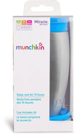 Munchkin Stainless Steel Miracle 360 Cup Blauw Anti-Lek Beker 012370 Div -Dirkje || Jollein || bébé-jou Verkoopwinkel 9200000094378135 3