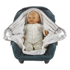 Babyjem Wit/Grijs Wikkeldeken 1116431 -Dirkje || Jollein || bébé-jou Verkoopwinkel Babyjem Wit Grijs Wikkeldeken 1116431 4