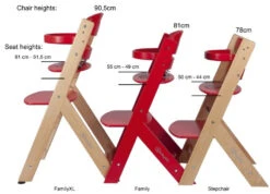 Babygo Family Naturel Meegroei Kinderstoel 5851 10 Babygo Family Naturel Meegroei Kinderstoel 5851 -Dirkje || Jollein || bébé-jou Verkoopwinkel Difference Height Stepchair Family FamilyXL 4