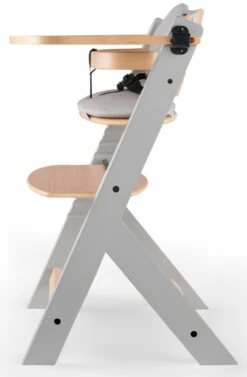 Kinderkraft Enock Grijs/Naturel Houten Kinderstoel Met Zitverkleiner KHENOC0PGRY0000 -Dirkje || Jollein || bébé-jou Verkoopwinkel Kinderkraft Enock Grey Kinderstoel met Zitverkleiner KHENOC0PGRY0000 3