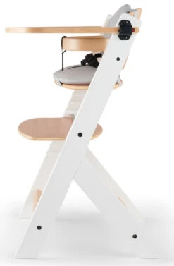 Kinderkraft Enock Wit/Naturel Houten Kinderstoel Met Zitverkleiner KHENOC0PWHT0000 -Dirkje || Jollein || bébé-jou Verkoopwinkel Kinderkraft Enock White Kinderstoel met Zitverkleiner KHENOC0PWHT0000 4