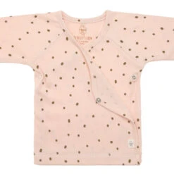 LÄSSIG Lassig GOTS Dots Powder Pink Maat 50/56 Lange Mouw Overslag Shirtje 1531011772-56