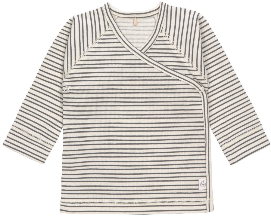 LÄSSIG Lassig GOTS Striped Grey/Anthracite Maat 62/68 Lange Mouw Overslag Shirtje 1531011259-68 3 LÄSSIG Lassig GOTS Striped Grey/Anthracite Maat 62/68 Lange Mouw Overslag Shirtje 1531011259-68