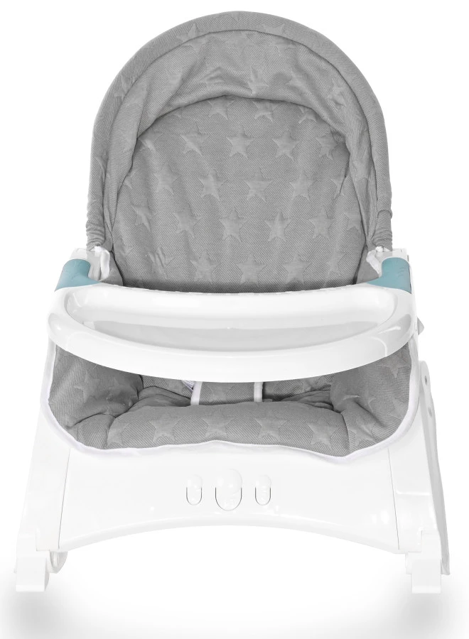 Lorelli Alex Cool Grey Stars Baby Rocker Wipstoel 1011012-2147 4 Lorelli Alex Cool Grey Stars Baby Rocker Wipstoel 1011012-2147 - Afbeelding 2