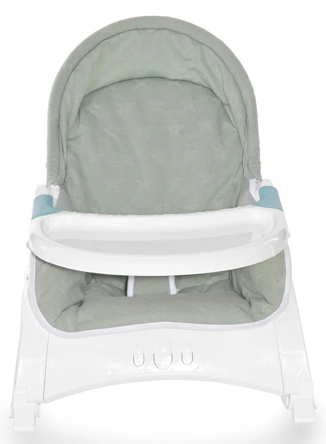 Lorelli Alex Frosty Green Stars Baby Rocker Wipstoel 1011012-2146 4 Lorelli Alex Frosty Green Stars Baby Rocker Wipstoel 1011012-2146 - Afbeelding 2