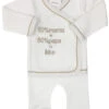 Petit Villain 50% Mama + 50% Papa = Ikke Ecru Maat 56 2-delige Set -Dirkje || Jollein || bébé-jou Verkoopwinkel Petit Villain 50 Mama Ecru 2 delige Set 1