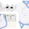 Petit Villain Welcome Baby Maat 56 Wit/Blauw 6-delige Cadeauset
