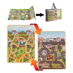 Prince Lionheart Playmat City/Zoo Opvouwbaar Speelkleed 7765 -Dirkje || Jollein || bébé-jou Verkoopwinkel Prince Lionheart Opvrouwbare Speelmat 4