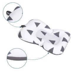 Sevibaby Cozy Triangle Grey Baby Badkussen 69-141 -Dirkje || Jollein || bébé-jou Verkoopwinkel Sevibaby Cozy Triangle Grey Baby Badkussen 69 141 5