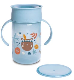 Suavinex Forest Blauw 360° Drinkbeker Met Handvatten SXZFEE070157 -Dirkje || Jollein || bébé-jou Verkoopwinkel Suavinex Forest Blauw 360 Drinkbeker met Handvatten SXZFEE070157 2