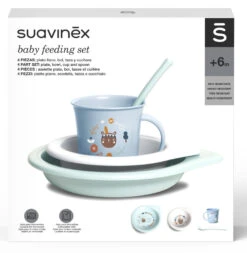 Suavinex Forest Blauw 4-delig Dinerset SXZFEE070300 -Dirkje || Jollein || bébé-jou Verkoopwinkel Suavinex Forest Blauw 4 delig Dinerset SXZFEE070300 6