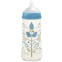 Suavinex Gold Large Flow Blauw 360 Ml Silicone Fles SXSGX3080217 -Dirkje || Jollein || bébé-jou Verkoopwinkel Suavinex Gold Slow Flow Blauw 360 ml Silicone Fles SXSGX3080217 2