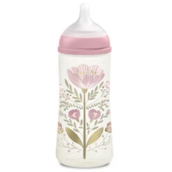 Suavinex Gold Large Flow Roze 360 Ml Silicone Fles SXSGX3080200 -Dirkje || Jollein || bébé-jou Verkoopwinkel Suavinex Gold Slow Flow Roze 360 ml Silicone Fles SXSGX3080200 2