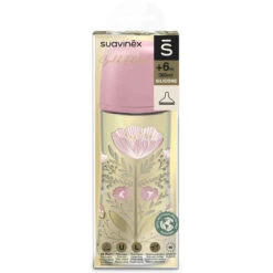Suavinex Gold Large Flow Roze 360 Ml Silicone Fles SXSGX3080200 -Dirkje || Jollein || bébé-jou Verkoopwinkel Suavinex Gold Slow Flow Roze 360 ml Silicone Fles SXSGX3080200 3