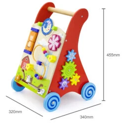 Viga Activity Walker Multicolor Houten Loopwagen 50950 -Dirkje || Jollein || bébé-jou Verkoopwinkel Viga Activity Walker Multicolor Houten Loopwagen 50950 7