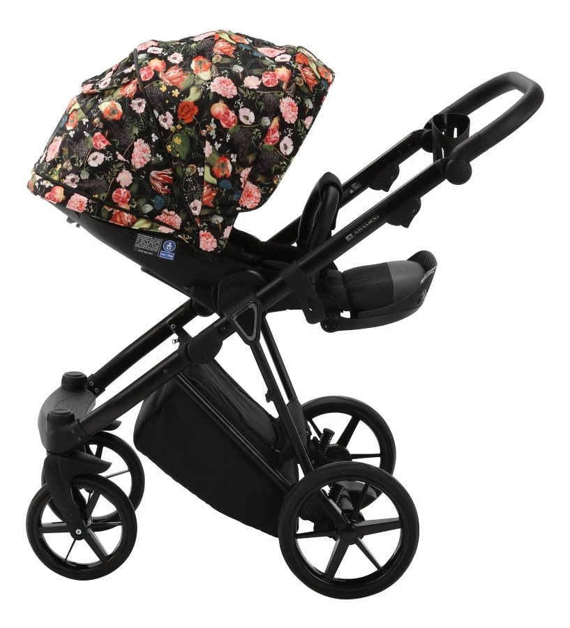 Adamex Porto Flowers Black 2-in-1 Kinderwagen FL-1 7 Adamex Porto Flowers Black 2-in-1 Kinderwagen FL-1 - Afbeelding 5