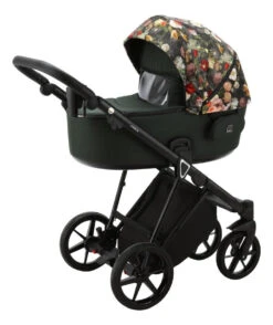 Adamex Porto Flowers Dark Green 2-in-1 Kinderwagen FL-6 -Dirkje || Jollein || bébé-jou Verkoopwinkel adamex porto flowers dark green 2 in 1 kinderwagen fl 6 7 1920x1920