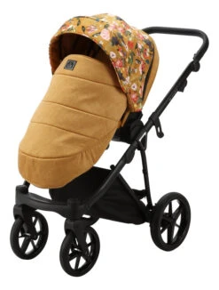 Adamex Porto Flowers Ochre 2-in-1 Kinderwagen FL-3 -Dirkje || Jollein || bébé-jou Verkoopwinkel adamex porto flowers ochre 2 in 1 kinderwagen fl 3 1