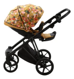 Adamex Porto Flowers Ochre 2-in-1 Kinderwagen FL-3 -Dirkje || Jollein || bébé-jou Verkoopwinkel adamex porto flowers ochre 2 in 1 kinderwagen fl 3 3