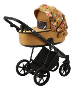 Adamex Porto Flowers Ochre 2-in-1 Kinderwagen FL-3 -Dirkje || Jollein || bébé-jou Verkoopwinkel adamex porto flowers ochre 2 in 1 kinderwagen fl 3 5