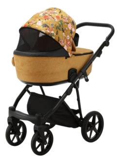 Adamex Porto Flowers Ochre 2-in-1 Kinderwagen FL-3 -Dirkje || Jollein || bébé-jou Verkoopwinkel adamex porto flowers ochre 2 in 1 kinderwagen fl 3 7