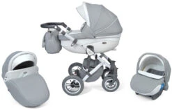 Baby Merc Faster 3 Eco Leather Grey Kinderwagen Incl. Autostoel F10