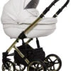 Baby Merc Faster 3 White/Gold Limited Edition Kinderwagen Incl. Autostoel L/190/ZE -Dirkje || Jollein || bébé-jou Verkoopwinkel baby merc faster 3 white limited edition kinderwagen 1