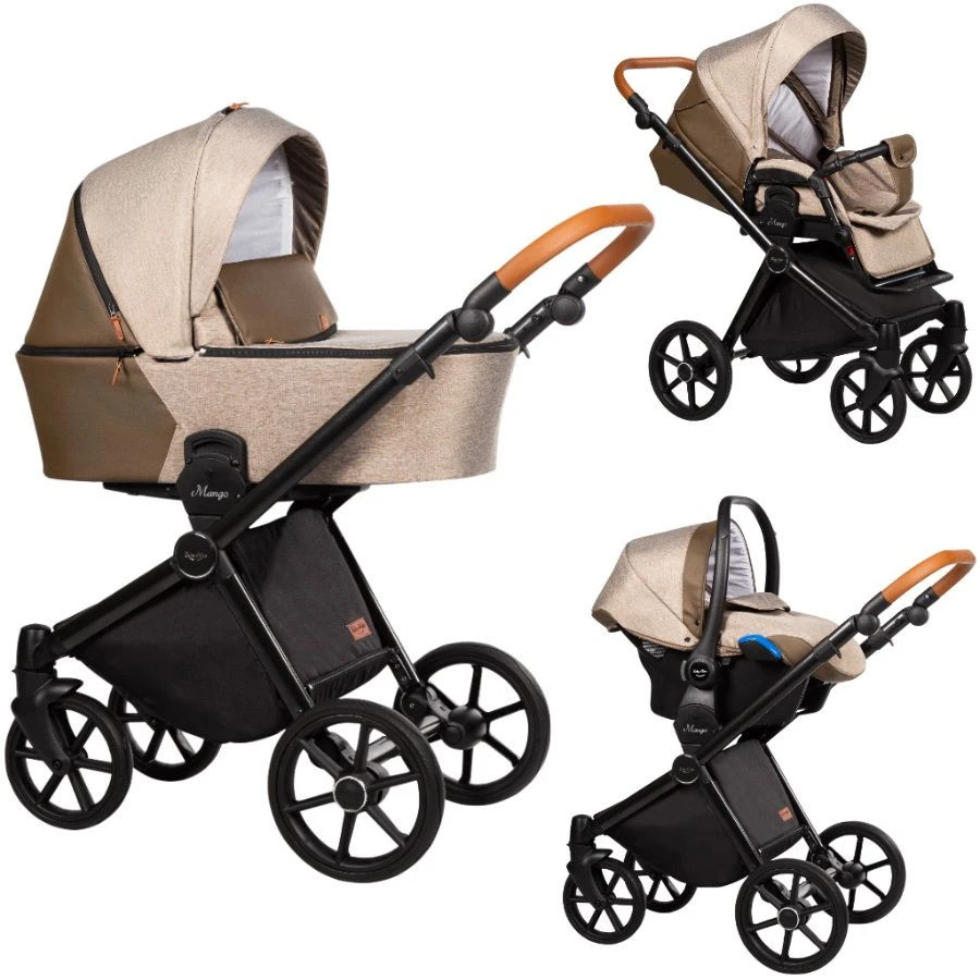 Baby Merc Mango Beige Kinderwagen Incl. Autostoel M/MO02B 3 Baby Merc Mango Beige Kinderwagen Incl. Autostoel M/MO02B