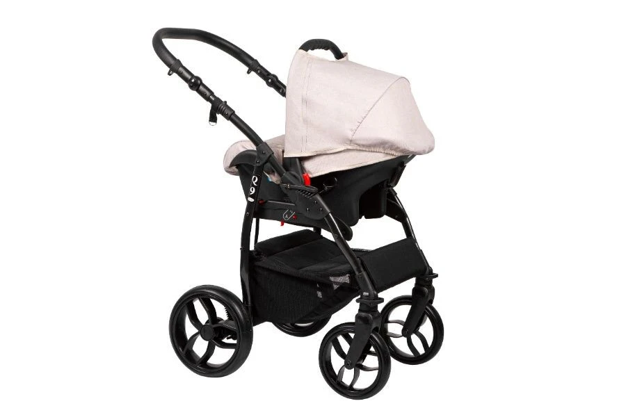 Baby Merc Q9 Black/Beige Kinderwagen Incl. Autostoel Q9/197B - Afbeelding 3