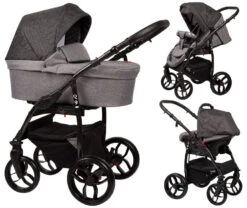 Baby Merc Q9 Black/Grey Kinderwagen Incl. Autostoel Q9/177B
