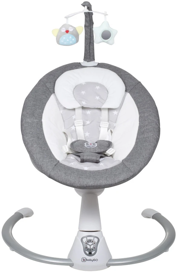 Babygo Homey Set Grey/Nature Babyschommel En Kinderstoel 19021 5 Babygo Homey Set Grey/Nature Babyschommel En Kinderstoel 19021 - Afbeelding 3