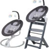 Babygo Homey Set Black/Grey Babyschommel En Kinderstoel 19012 -Dirkje || Jollein || bébé-jou Verkoopwinkel babygo homey set dark greygrey babyschommel en kinderstoel 19012 1
