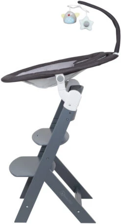 Babygo Homey Set Black/Grey Babyschommel En Kinderstoel 19012 -Dirkje || Jollein || bébé-jou Verkoopwinkel babygo homey set dark greygrey babyschommel en kinderstoel 19012 5