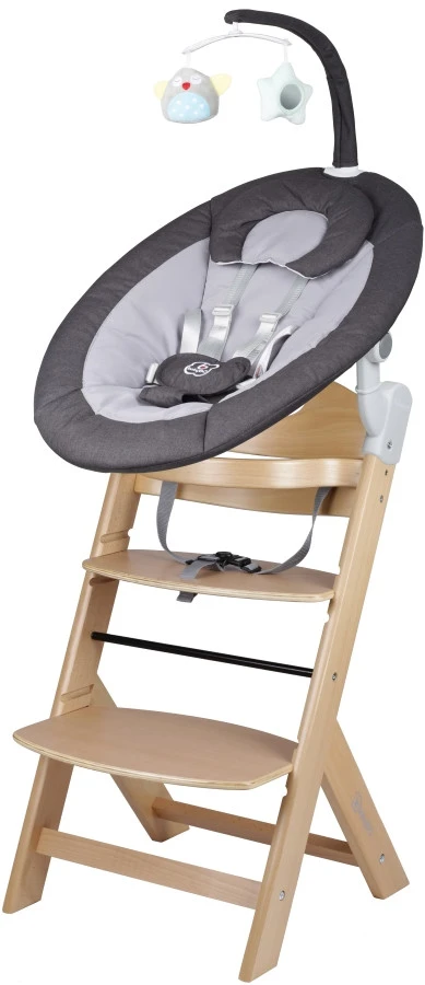 Babygo Homey Set Black/Nature Babyschommel En Kinderstoel 19011 - Afbeelding 2