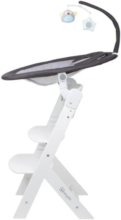 Babygo Homey Set Black/White Babyschommel En Kinderstoel 19014 -Dirkje || Jollein || bébé-jou Verkoopwinkel babygo homey set dark greywhite babyschommel en kinderstoel 19014 5