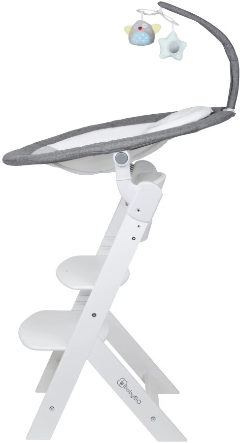 Babygo Homey Set Grey/White Babyschommel En Kinderstoel 19024 7 Babygo Homey Set Grey/White Babyschommel En Kinderstoel 19024 - Afbeelding 5
