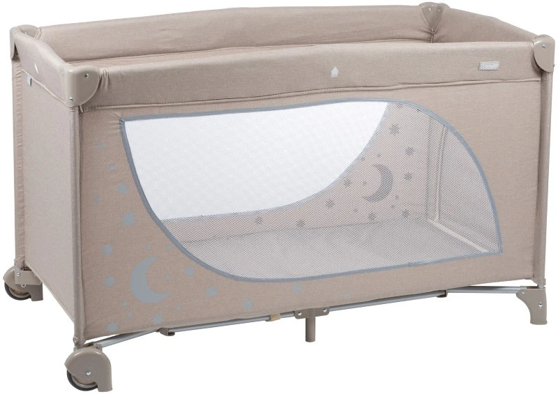 Babygo MoonStars Beige Melange Campingbed 4802 3 Babygo MoonStars Beige Melange Campingbed 4802