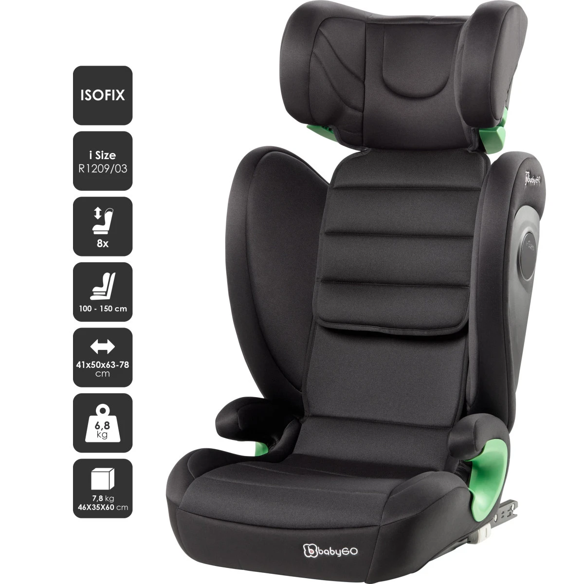 Babygo Safechild Black I-Size Autostoel 15-36 Kg 3855 9 Babygo Safechild Black I-Size Autostoel 15-36 Kg 3855 - Afbeelding 7