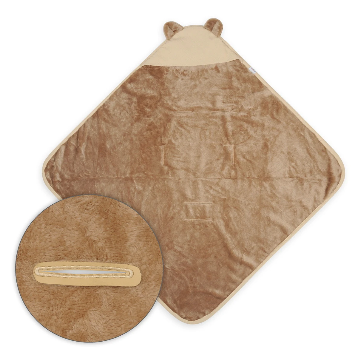 Babymatex Muslin Koala Brown/Beige 95x95 Cm Wikkeldeken Voor Autostoel TB0444_01 - Afbeelding 2