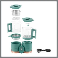Babymoov Nutribaby Glazen 4-in-1 Foodprocessor A001132 -Dirkje || Jollein || bébé-jou Verkoopwinkel babymoov glazen nutribaby a001132 7
