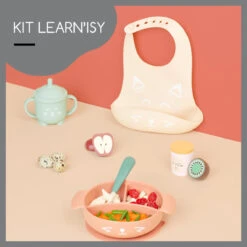 Babymoov Learn'Isy Vos Kinderservies Set Incl. Silicone Slab A005402 -Dirkje || Jollein || bébé-jou Verkoopwinkel babymoov learnisy vos kinderservies set incl. silicone slab a005402 6